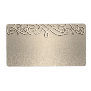 Etiqueta Brilho Dourado do Shimmer do modelo