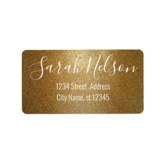 Etiqueta Brilho Dourado moderno