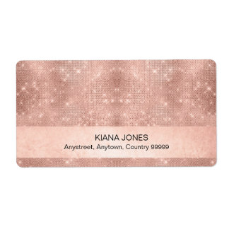 Etiqueta Brilho e Brilhar Rosa Dourado ID673