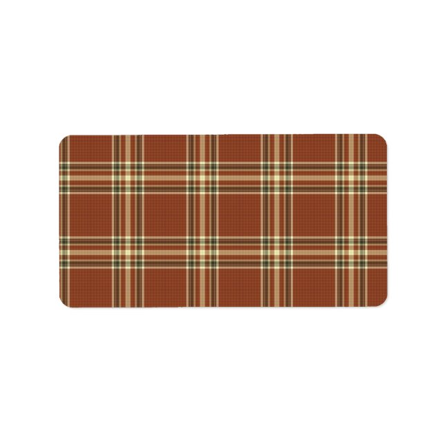 Etiqueta Brown Tartan Labels (Frente)