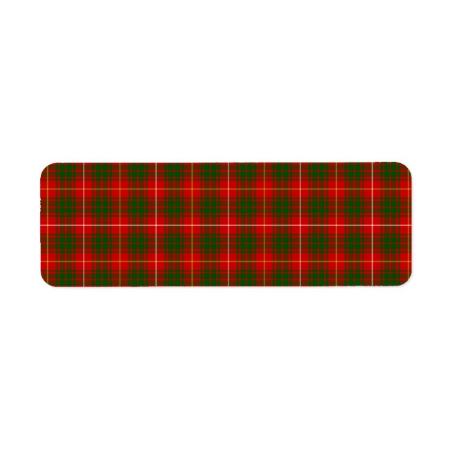 Etiqueta Bruce tartan xadrez verde (Frente)