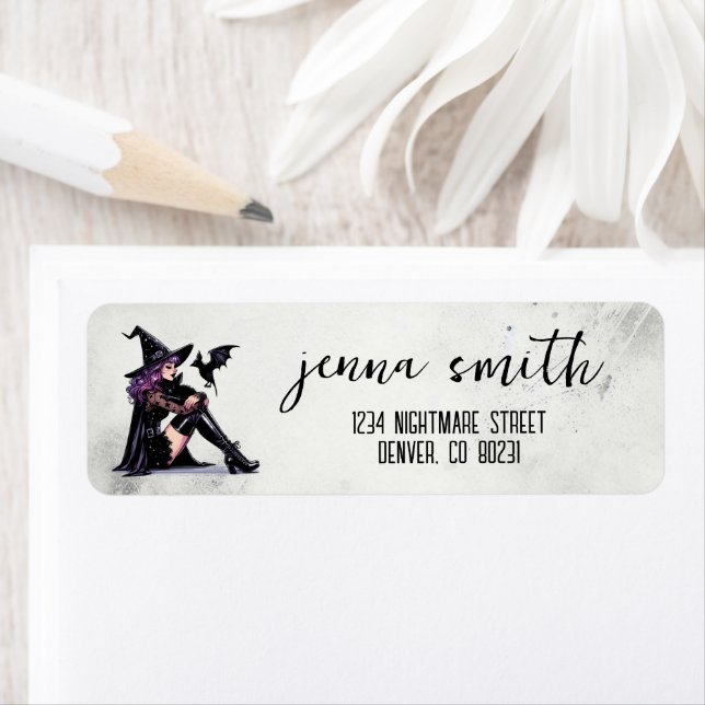 Etiqueta Bruxa Pin-Up Roxa (Insitu)