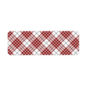 Etiqueta Buchanan tartan red white plaid