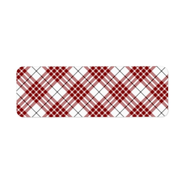 Etiqueta Buchanan tartan red white plaid (Frente)