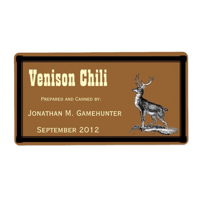 Etiqueta Buck Deer em Brown Canning (Frente)