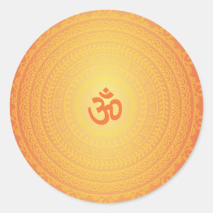 Etiqueta budista do OM Mandela da ioga