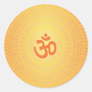 Etiqueta budista do OM Mandela da ioga