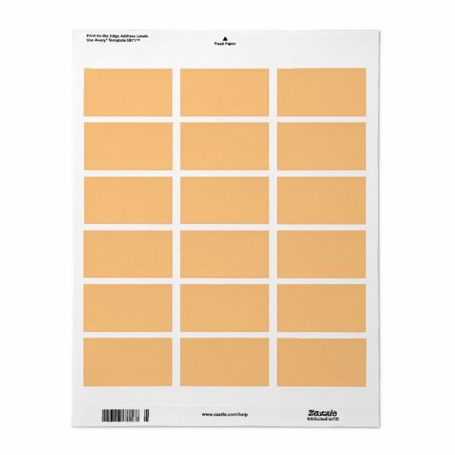 Etiqueta Buff (cor sólida) (Toda a folha)