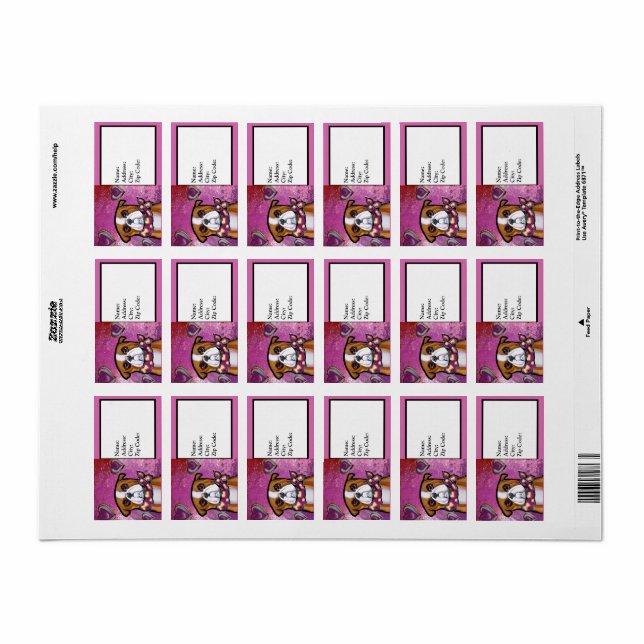 Etiqueta Buldogue (Toda a folha)