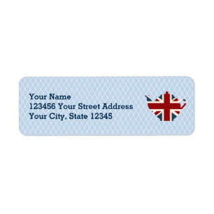 Etiqueta Bule de Union Jack Ingleses