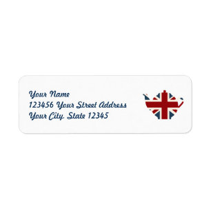 Etiqueta Bule de Union Jack Ingleses