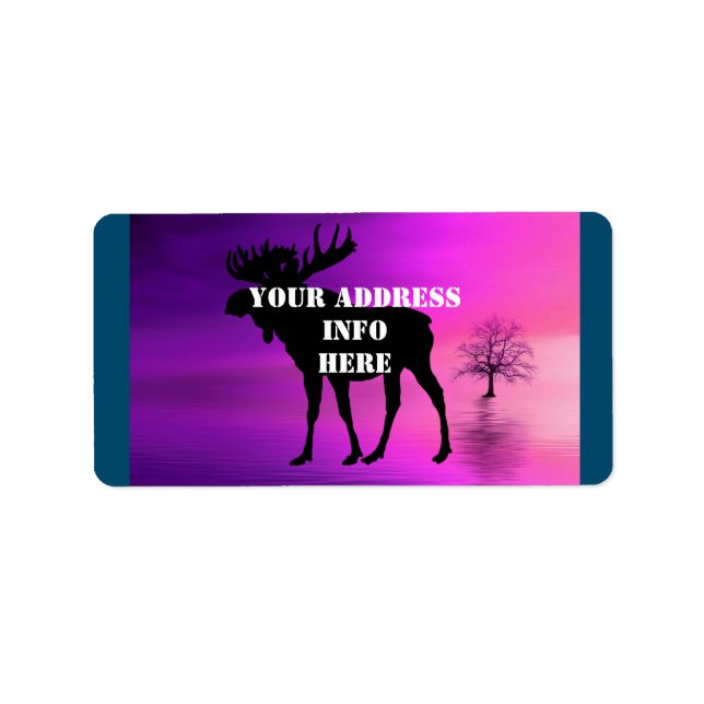 Etiqueta Bull Moose Silhouette (Frente)