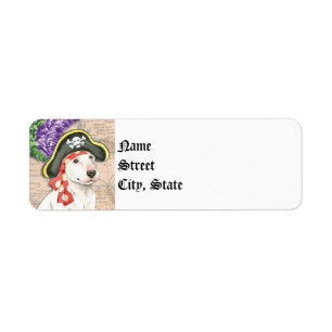 Etiqueta Bull Terrier Pirate