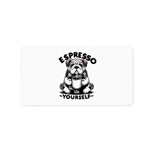 Etiqueta Bulldog Espresso Quente (Frente)