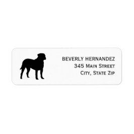 Etiqueta Bullmastiff Dog Walker Trainer Sentado