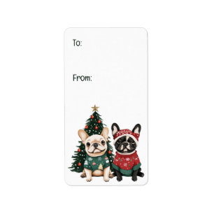 Etiqueta Bulls Franceses de Natal
