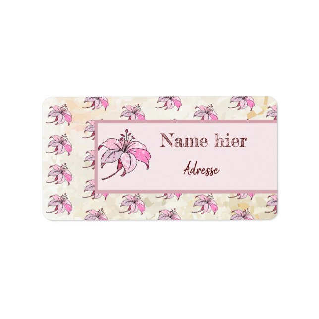 Etiqueta bunte Lilie Adressaufkleber (Frente)