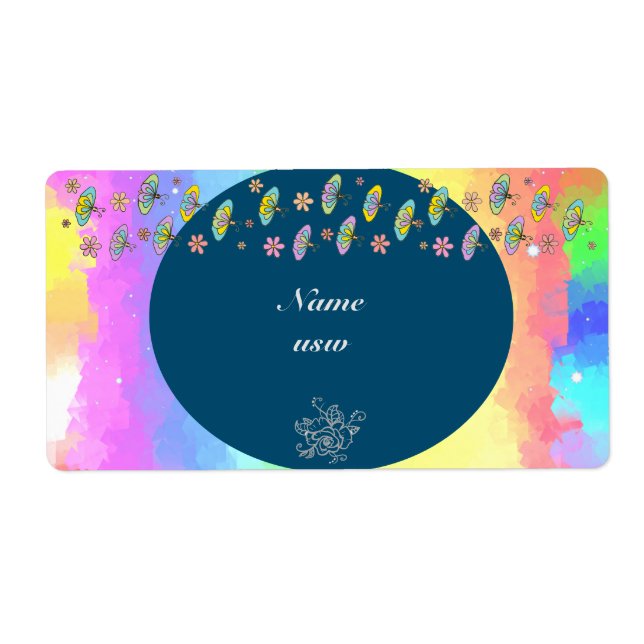 Etiqueta bunte Schmetterlinge (Frente)