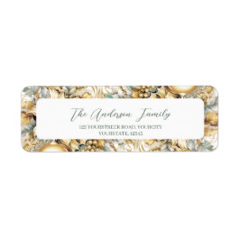 Etiqueta Buquê de Natal de luxo clássico e elegante