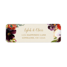 Etiqueta Buquê de outono selvagem | Endereço para devolução