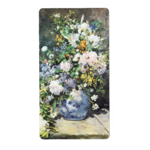 Etiqueta Buquê do primavera por Pierre Renoir, flores do