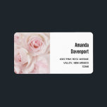 Etiqueta Buquê Elegante de Rosas Rosa Vintage<br><div class="desc">Etiquetas de endereço com fotografia de um buquê de rosas cor-de-rosa. Vintage elegance.</div>