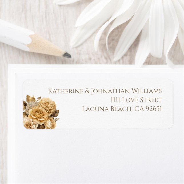 Etiqueta Buquê Neutro de Flor - Casamento (Insitu)