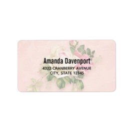 Etiqueta Buquê Rosa Rosa e Branco