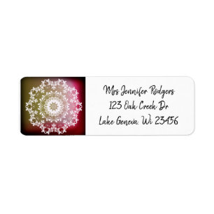 Etiqueta Burgundy Mandala Abstrato