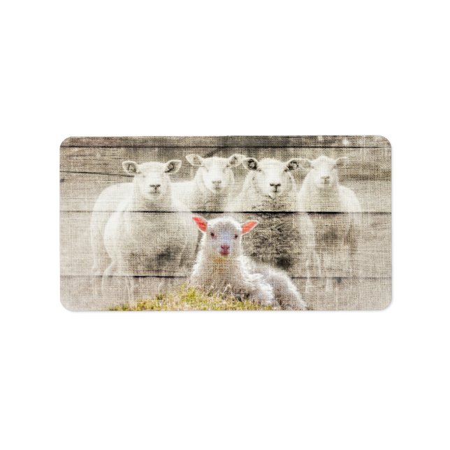 Etiqueta Burlap, Bebê Rústico (Frente)