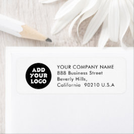 Etiqueta Business logo Custom Corporate Return address