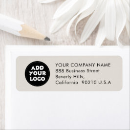 Etiqueta Business logo Custom Corporate Return address