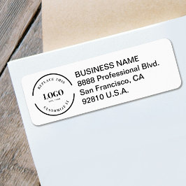 Etiqueta Business logo here Custom Corporate Return address