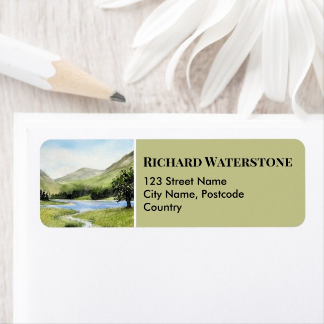 Etiqueta Buttermere Lake District England Landscape (Insitu)