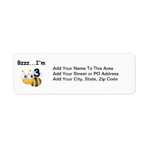 Etiqueta Buzz Bumblebee aniversário de 3 anos T-shirts e pr