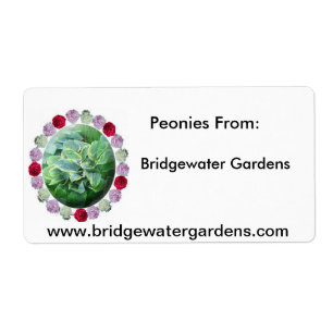 Etiqueta BW jardina logotipo, jardins de Bridgewater,
