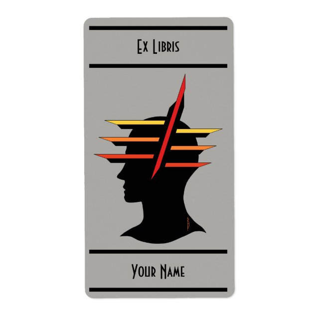 Etiqueta Cabeça Abstrato (Frente)