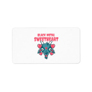 Etiqueta cabeça de cabra fofa baphomet