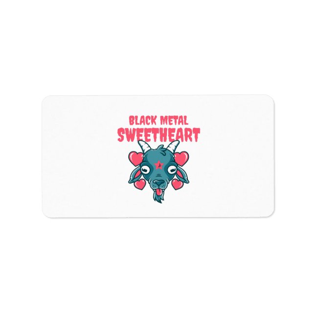 Etiqueta cabeça de cabra fofa baphomet (Frente)