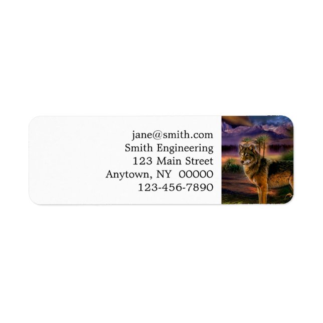 Etiqueta Caça ao lobo na montanha (Frente)