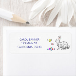 Etiqueta Caça ao Ovo do Coelhinho da Páscoa