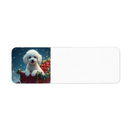 Etiqueta cachorrinho do Papai Noel