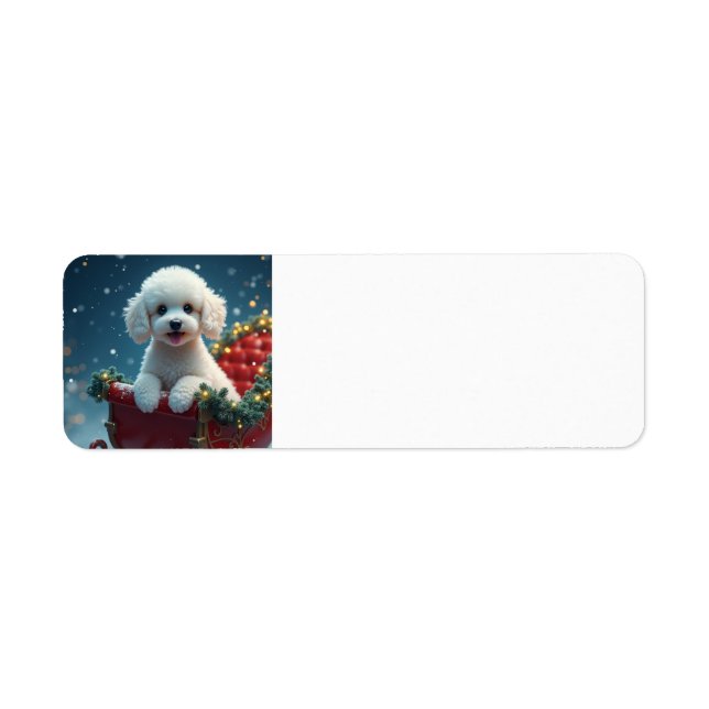 Etiqueta cachorrinho do Papai Noel (Frente)