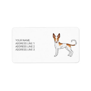 Etiqueta Cachorro Casaco Suave De Cão Branco E Vermelho Ib