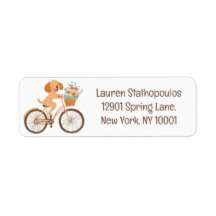 Cachorro Goldendoodle Fofo Andando de Bicicleta en