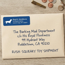 Etiqueta Cachshund Wiener | Rótulo Azul Real