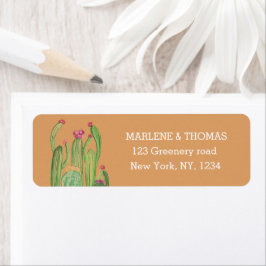 Etiqueta Cactos Cactus Desert Script Boho Simples