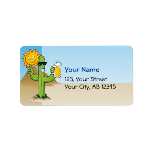Etiqueta Cactus com Rótulo de Cerveja