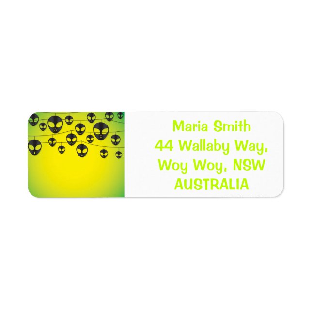 Etiqueta cadeia de alienígena (Frente)