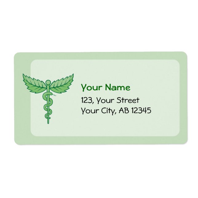 Etiqueta Caduco com folhas (Frente)